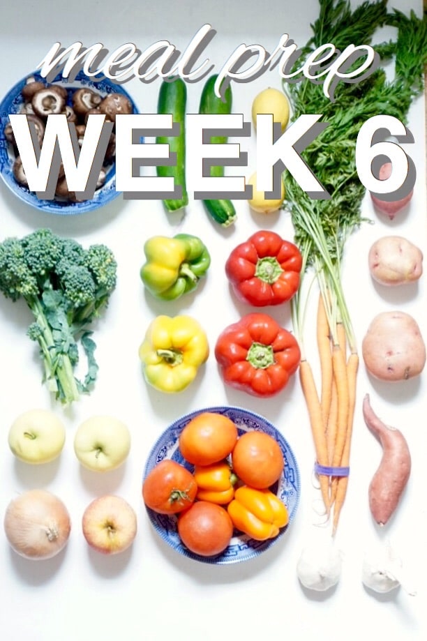 meal prep week six from www.goingzerowaste.com #zerowaste #plantbased