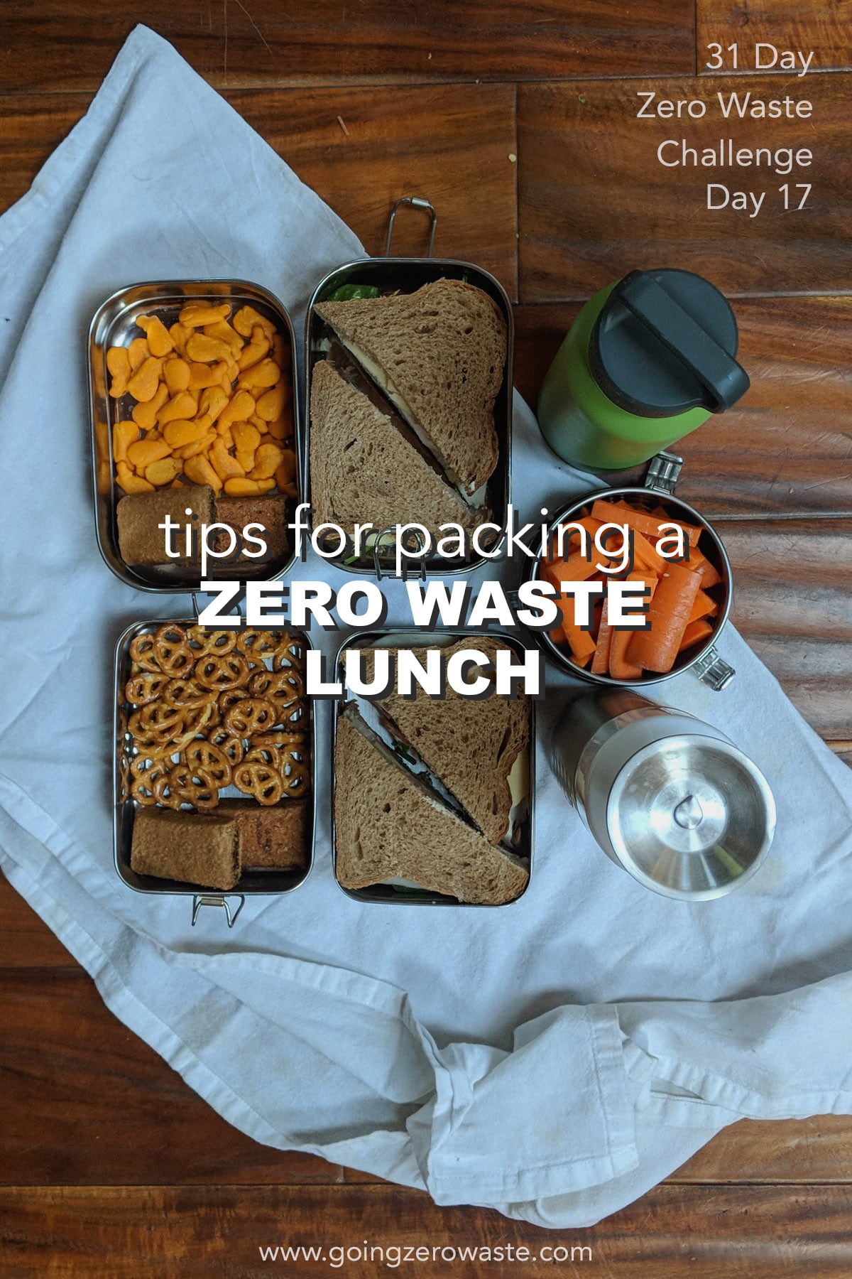 from www.goingzerowaste.com #zerowaste #ecofriendly #gogreen #sustainable #zerowastechallenge #challenge #sustainablelivingchallenge #packawastefreelunch