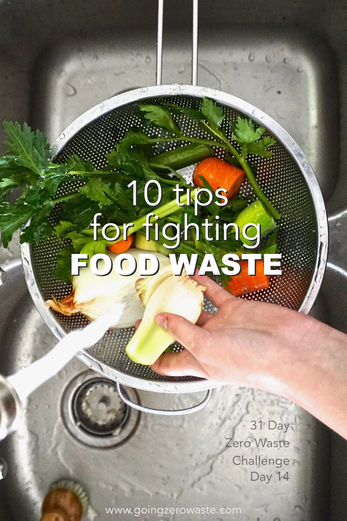 10 Tips for Fighting Food Waste - Day 14 of the Zero Waste Challenge from www.goingzerowaste.com #zerowaste #ecofriendly #gogreen #sustainable #zerowastechallenge #challenge #sustainablelivingchallenge #fightfoodwaste #erasefoodwaste