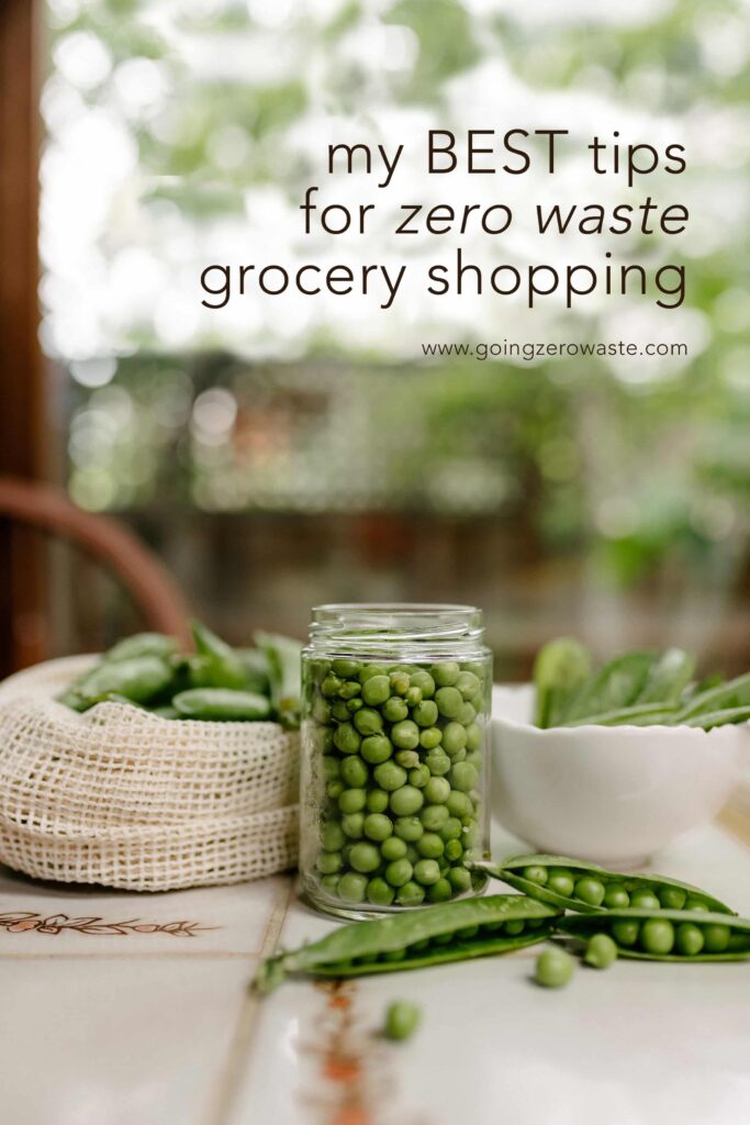 My BEST Tips for Zero Waste Grocery Shopping from www.goingzerowaste.com #zerowaste #ecofriendly #gogreen #sustainable  #grocery #skillshare