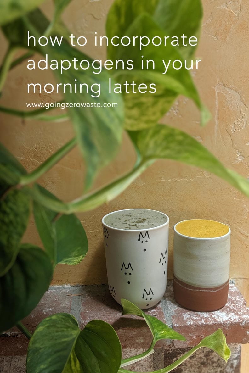 How to Incorporate Adaptogens in Your Morning Lattes from www.goingzerowaste.com #zerowaste #ecofriendly #gogreen #sustainable 
#wellness #adaptogens #homemadelattes