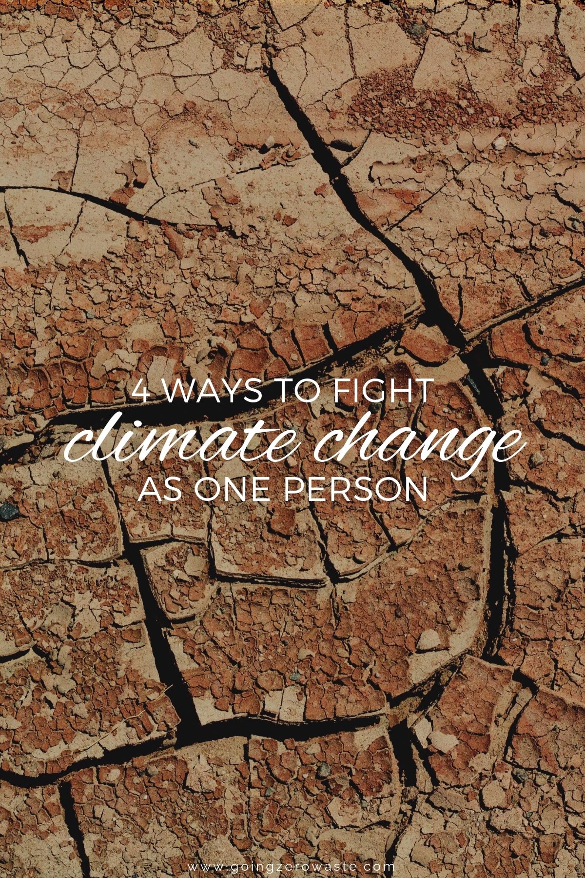 4 Ways to Fight Climate Change as One Person from www.goingzerowaste.com #zerowaste #ecofriendly #gogreen #sustainable #climatechange #individualaction 