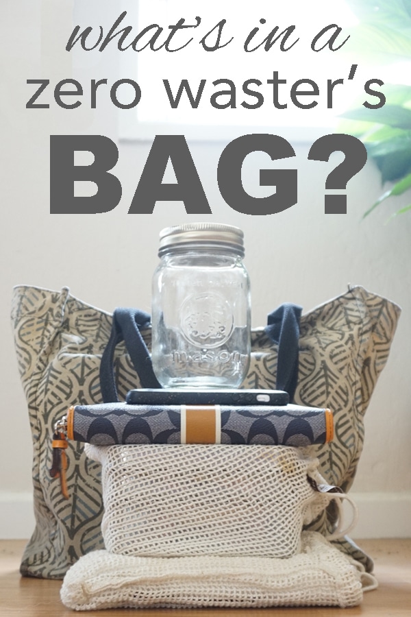 what's in a zero waster's bag from www.goingzerowaste.com #zerowaste #gogreen #whatsinmybag