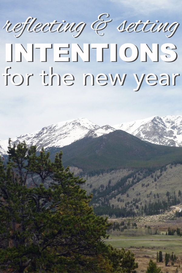 reflecting and setting intentions for the new year from www.goingzerowaste.com