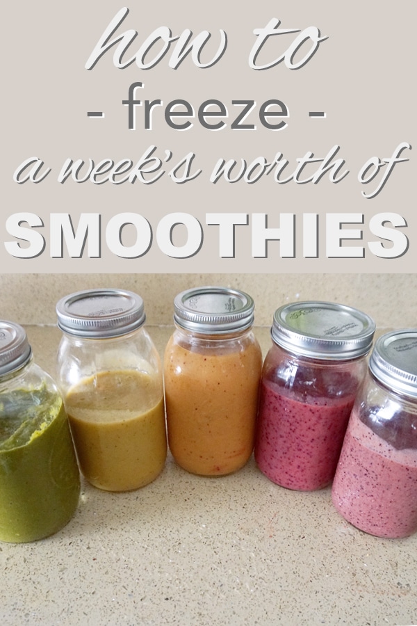 Freezer Smoothies in Mason Jars, Grab and Go