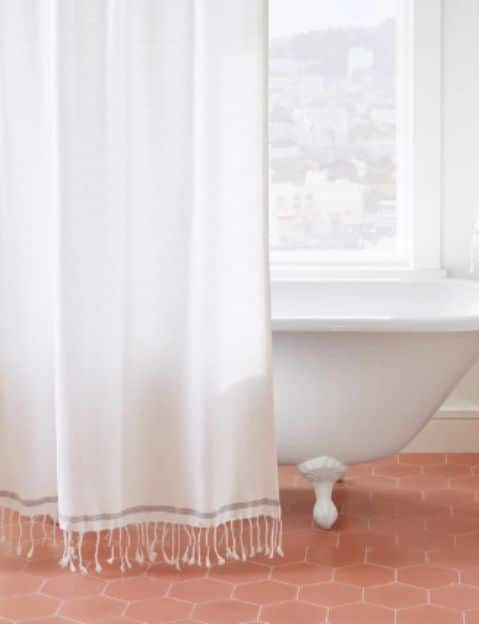 coyuchi: non-toxic shower curtain liner